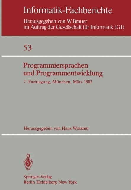 H. Wossner - Programmiersprachen und Programmentwicklung, E-bok