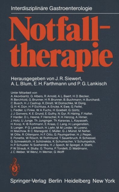 P.G. Lankisch, E.H. Fahrtmann, A.L. Blum, J.R. Siewert - Notfalltherapie, E-bok