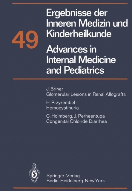 A. Prader, G. A. Martini, K. Kochsiek, G.-A. von Harnack, P. Frick - Ergebnisse der Inneren Medizin und Kinderheilkunde / Advances in Internal Medicine and Pediatrics, E-bok