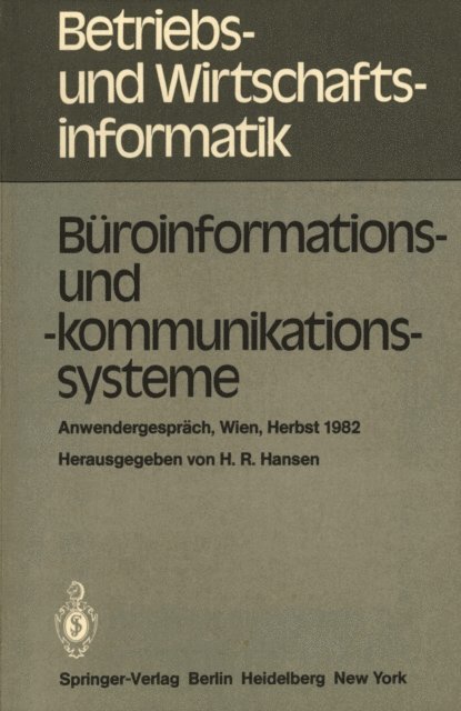 H.R. Hansen - Büroinformations- und -kommunikationssysteme, E-bok