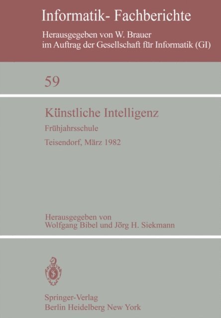 Jorg Siekmann, Wolfgang Bibel - Künstliche Intelligenz, E-bok