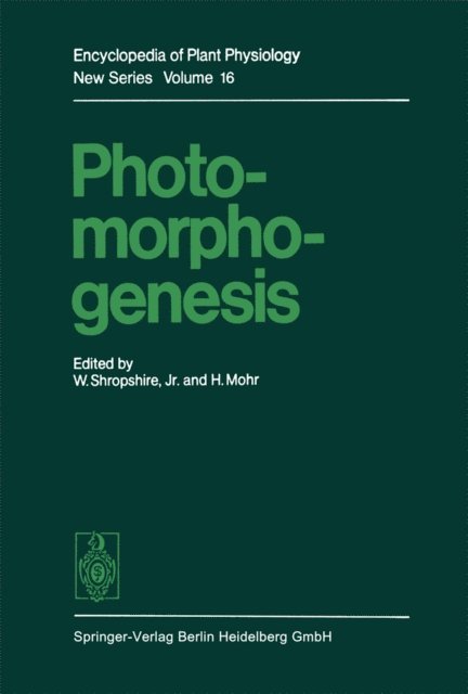 H. Mohr, W.Jr. Shropshire - Photomorphogenesis, E-bok
