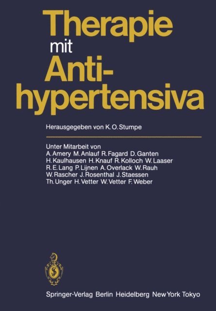 K.O. Stumpe - Therapie mit Antihypertensiva, E-bok