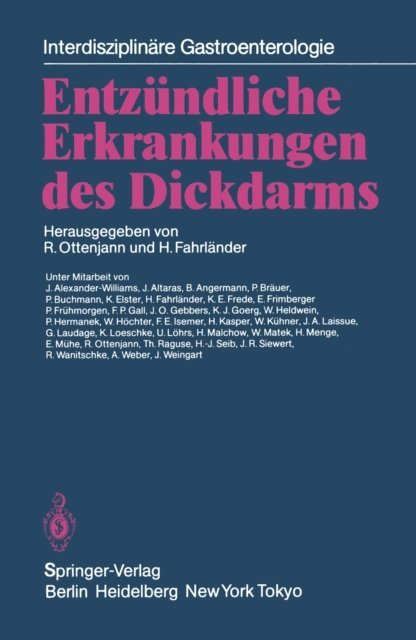 H. Fahrlander, R. Ottenjann - Entzündliche Erkrankungen des Dickdarms, E-bok
