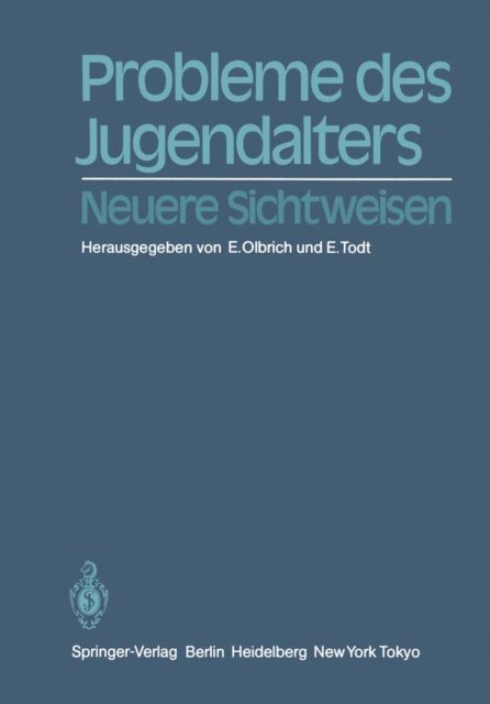 E. Todt, E. Olbrich - Probleme des Jugendalters, E-bok