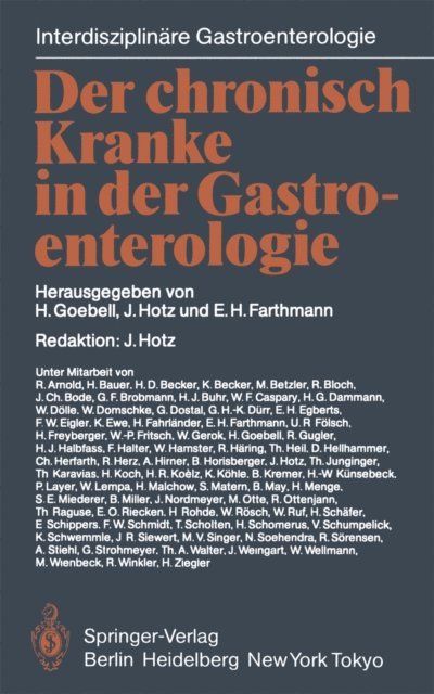 E. H. Farthmann, J. Hotz, H. Goebell - Der chronisch Kranke in der Gastroenterologie, E-bok