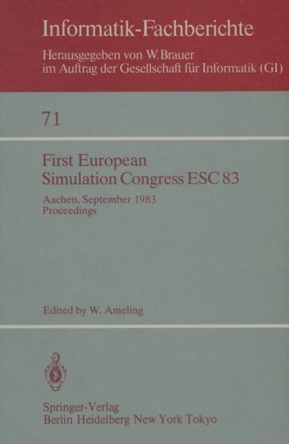W. Ameling - First European Simulation Congress ESC 83, E-bok