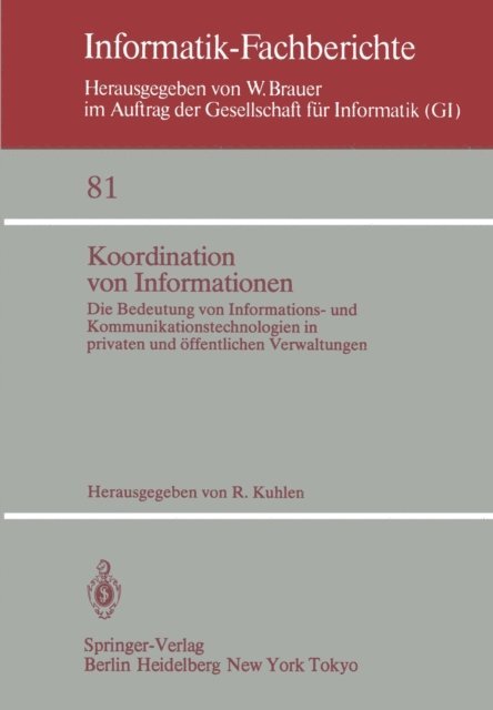 R. Kuhlen - Koordination von Informationen, E-bok