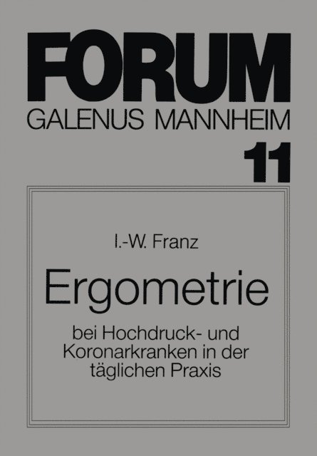 I.-W. Franz - Ergometrie, E-bok
