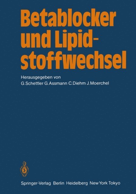 J. Morchel, C. Diehm, G. Assmann, G. Schettler - Betablocker und Lipidstoffwechsel, E-bok