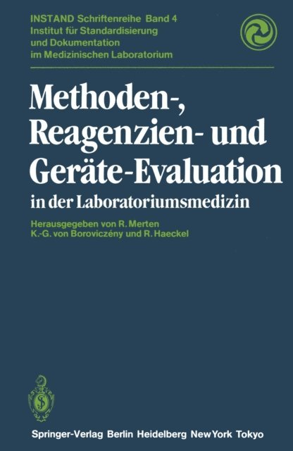Rainer Haeckel, Karl-Georg v. Boroviczeny, Richard Merten - Methoden-, Reagenzien- und Geräte-Evaluation in der Laboratoriumsmedizin, E-bok