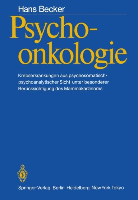Hans Becker - Psychoonkologie, E-bok