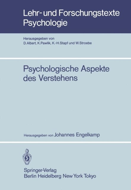 J. Engelkamp - Psychologische Aspekte des Verstehens, E-bok