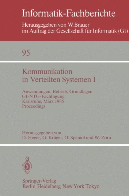 Werner Zorn, Otto Spaniol, Gerhard Kruger, Dirk Heger - Kommunikation in Verteilten Systemen I, E-bok