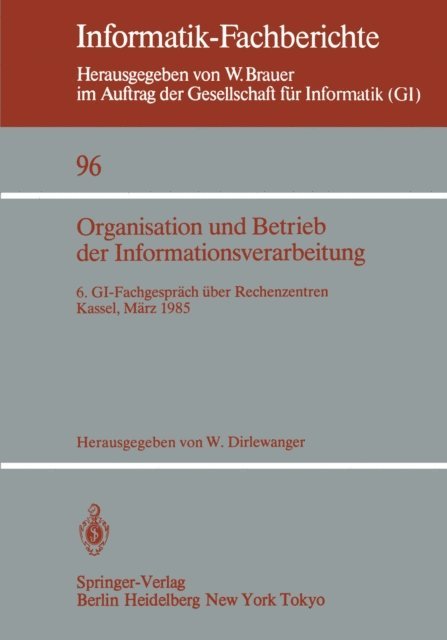 Werner Dirlewanger - Organisation und Betrieb der Informationsverarbeitung, E-bok