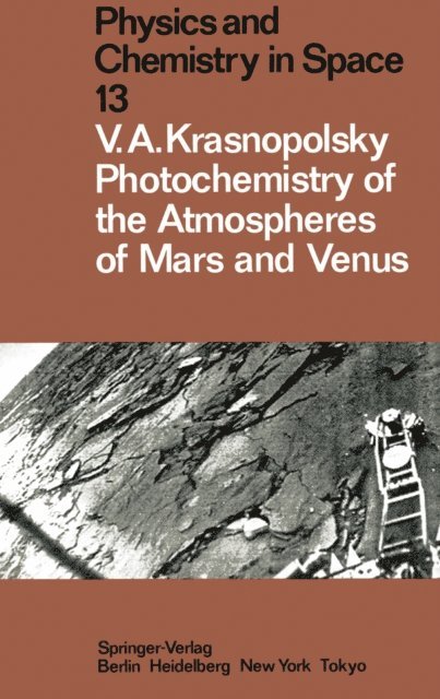 Vladimir A. Krasnopolsky, U.v. Zahn - Photochemistry of the Atmospheres of Mars and Venus, E-bok