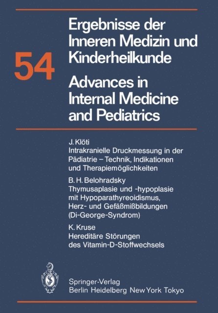 A. Prader, G. A. Martini, K. Kochsiek, G.-A. von Harnack, P. Frick - Ergebnisse der Inneren Medizin und Kinderheilkunde / Advances in Internal Medicine and Pediatrics, E-bok