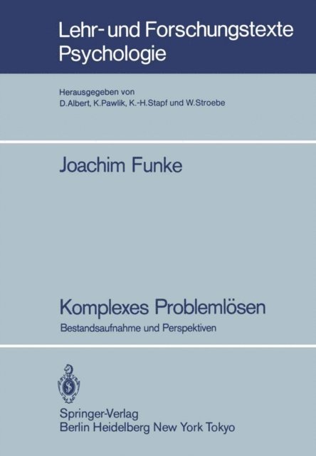 Joachim Funke - Komplexes Problemlösen, E-bok
