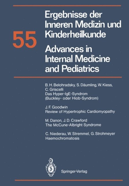 A. Prader, G. A. Martini, K. Kochsiek, G.-A. von Harnack, P. Frick - Ergebnisse der Inneren Medizin und Kinderheilkunde / Advances in Internal Medicine and Pediatrics, E-bok