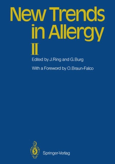 Gunter Burg, Johannes Ring - New Trends in Allergy II, E-bok