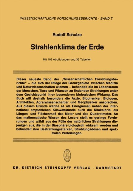 Rudolf Schulze - Strahlenklima der Erde, E-bok