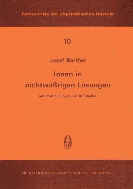 J. Barthel - Ionen in Nichtwässrigen Lösungen, E-bok