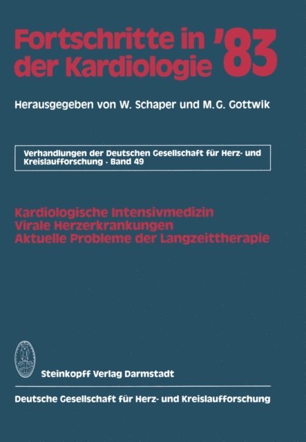 M.G. Gottwik, W. Schaper - Fortschritte in der Kardiologie, E-bok