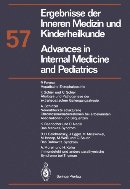A. Prader, G. A. Martini, K. Kochsiek, G.-A. von Harnack, P. Frick - Ergebnisse der Inneren Medizin und Kinderheilkunde/Advances in Internal Medicine and Pediatrics, E-bok