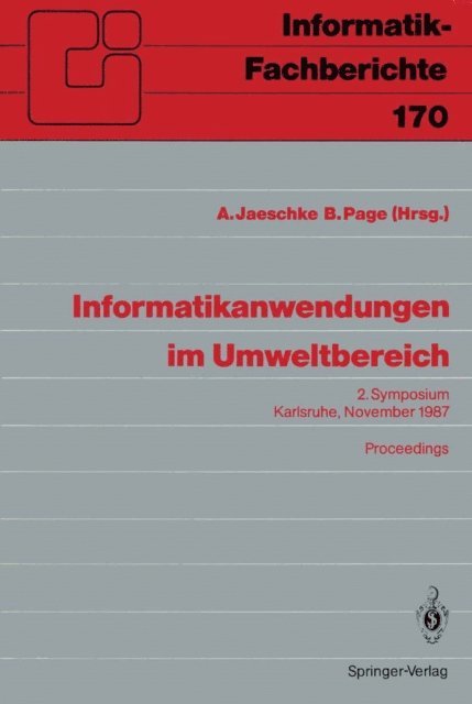B. Page, A. Jaeschke - Informatikanwendungen im Umweltbereich, E-bok