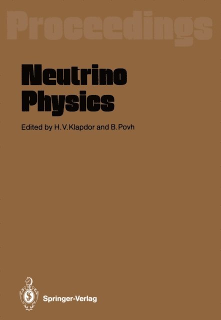 Bogdan Povh, Hans V. Klapdor - Neutrino Physics, E-bok