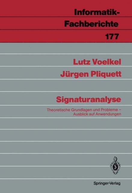 Jurgen Pliquett, Lutz Voelkel - Signaturanalyse, E-bok