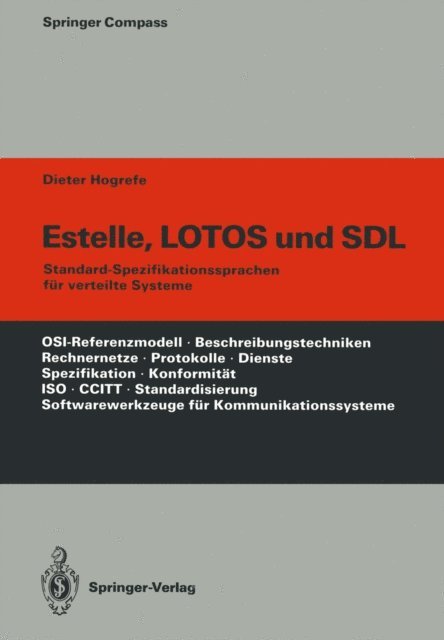Dieter Hogrefe - Estelle, LOTOS und SDL, E-bok