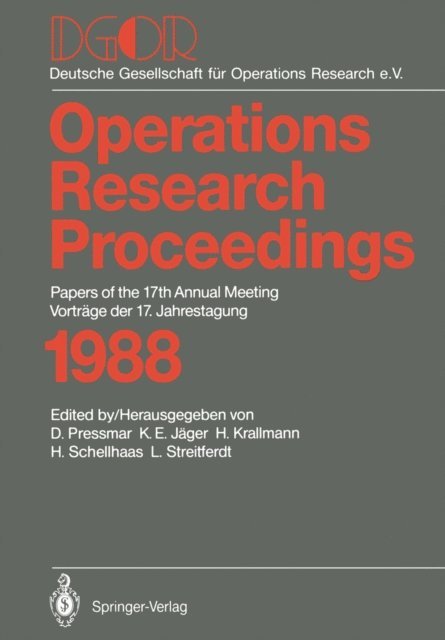 Lothar Streitferdt, Helmut Schellhaas, Hermann Krallmann, Kurt E. Jager, Dieter Pressmar - DGOR, E-bok