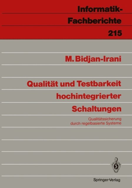 Mehrdad Bidjan-Irani - Qualität und Testbarkeit hochintegrierter Schaltungen, E-bok