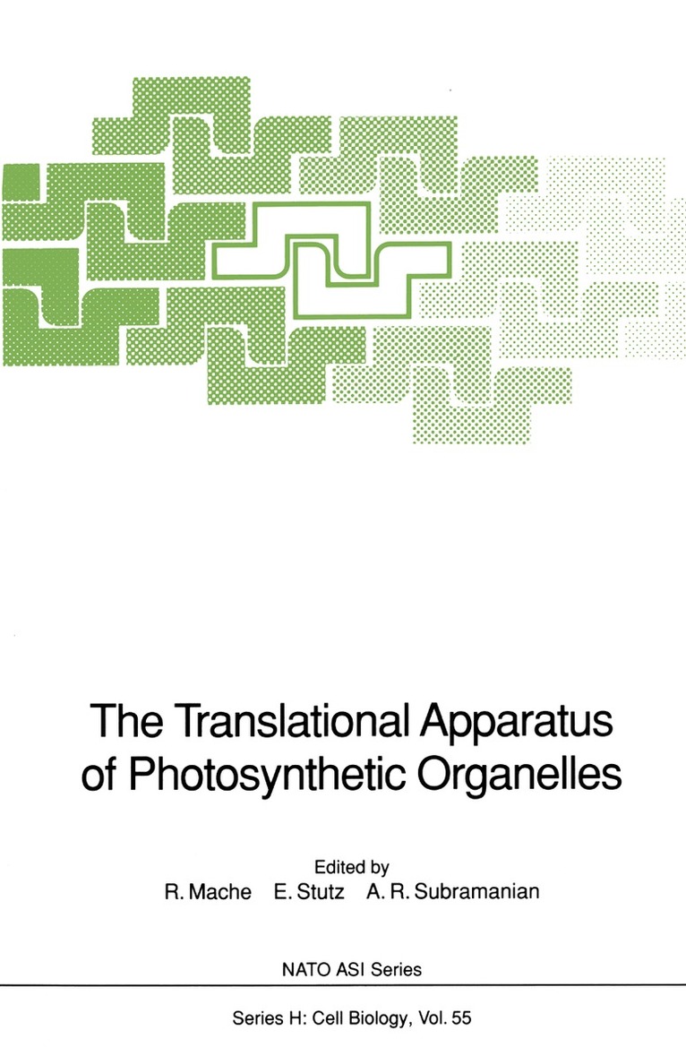 R. Mache, E. Stutz, A.R. Subramanian - Translational Apparatus of Photosynthetic Organelles, Häftad