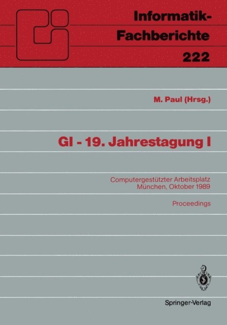 M. Paul - GI — 19. Jahrestagung I, E-bok