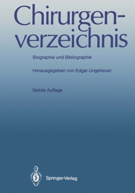 Edgar Ungeheuer - Chirurgenverzeichnis, E-bok