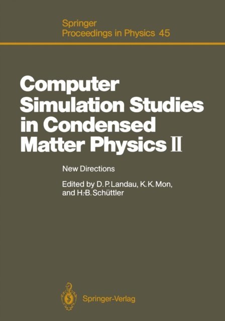 Heinz-Bernd Schuttler, Kin K. Mon, David P. Landau - Computer Simulation Studies in Condensed Matter Physics II, E-bok