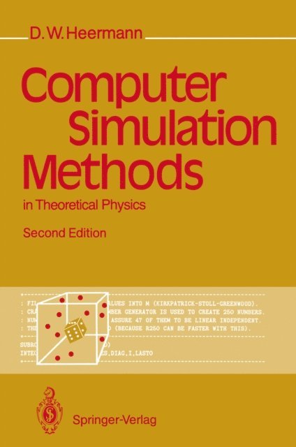 Dieter W. Heermann - Computer Simulation Methods in Theoretical Physics, E-bok