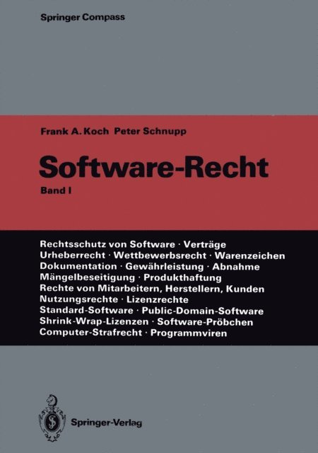 Peter Schnupp, Frank A. Koch - Software-Recht, E-bok
