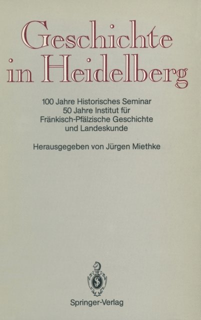 Jurgen Miethke, Historisches Seminar - Geschichte in Heidelberg, E-bok. Tillgänglighet: Lägg i varukorg