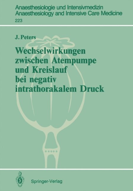Jurgen Peters - Wechselwirkungen zwischen Atempumpe und Kreislauf bei negativ intrathorakalem Druck, E-bok