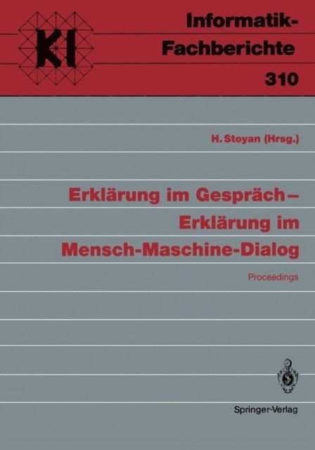 Herbert Stoyan - Erklärung im Gespräch — Erklärung im Mensch-Maschine-Dialog, E-bok