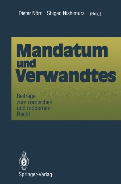 Shigeo Nishimura, Dieter Norr - Mandatum und Verwandtes, E-bok