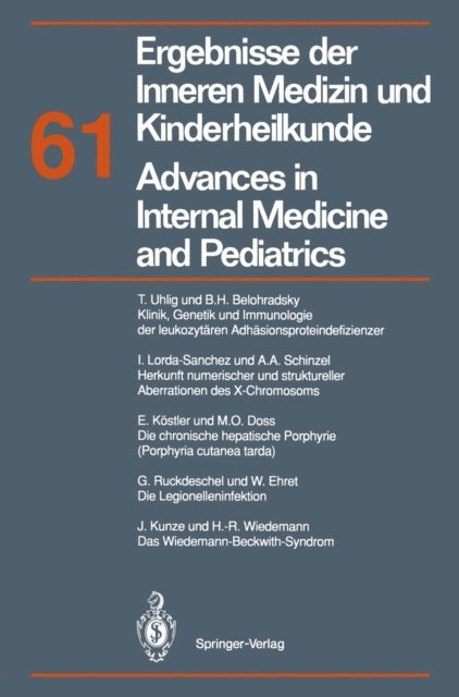 E. O. Riecken, K. Kochsiek, P. Frick, A. Fanconi, M. Brandis - Ergebnisse der Inneren Medizin und Kinderheilkunde / Advances in Internal Medicine and Pediatrics, E-bok