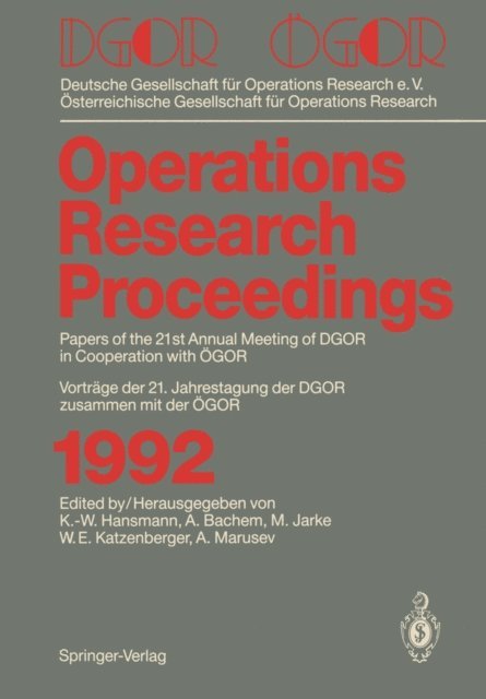 Alfred Marusev, Wolfgang E. Katzenberger, Matthias Jarke, Achim Bachem, Karl-Werner Hansmann - DGOR / ÖGOR, E-bok