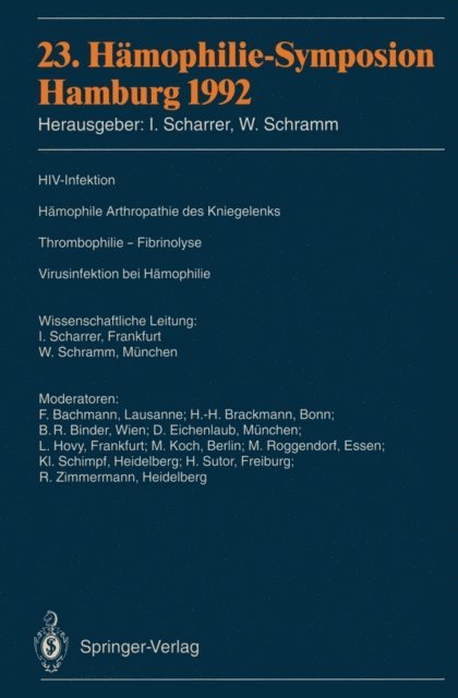 Wolfgang Schramm, Inge Scharrer - 23. Hämophilie-Symposion, E-bok