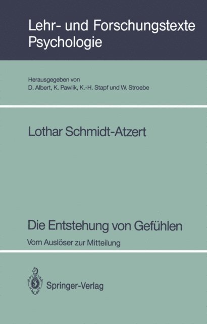Lothar Schmidt-Atzert - Die Entstehung von Gefühlen, E-bok