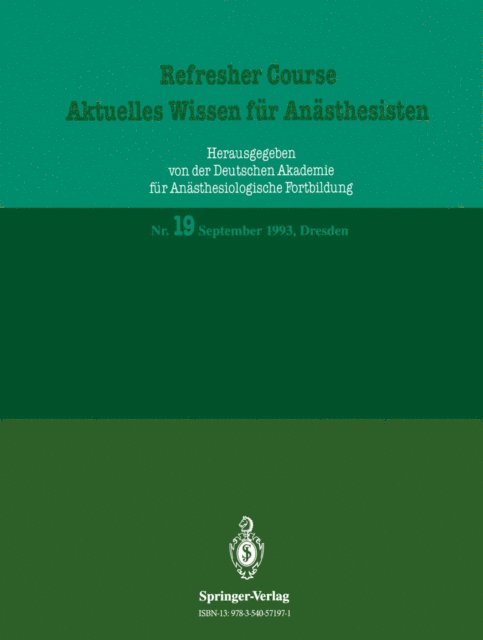 R. Purschke - Refresher Course — Aktuelles Wissen für Anästhesisten, E-bok