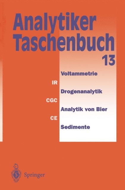 Hermann Wisser, Gunter Tolg, Georg Schwedt, Ingo Luderwald, Walter Huber, Wilhelm Fresenius, Klaus Danzer, Rolf Borsdorf, A. Mufit Bahadir, Helmut Gunzler - Analytiker-Taschenbuch, E-bok